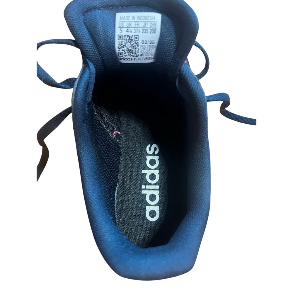 Adidas Breaknet Sleek J Low Top Streetwear Navy Shock Pink | Kids 5 (Womens 6.5) - Picture 7 of 9